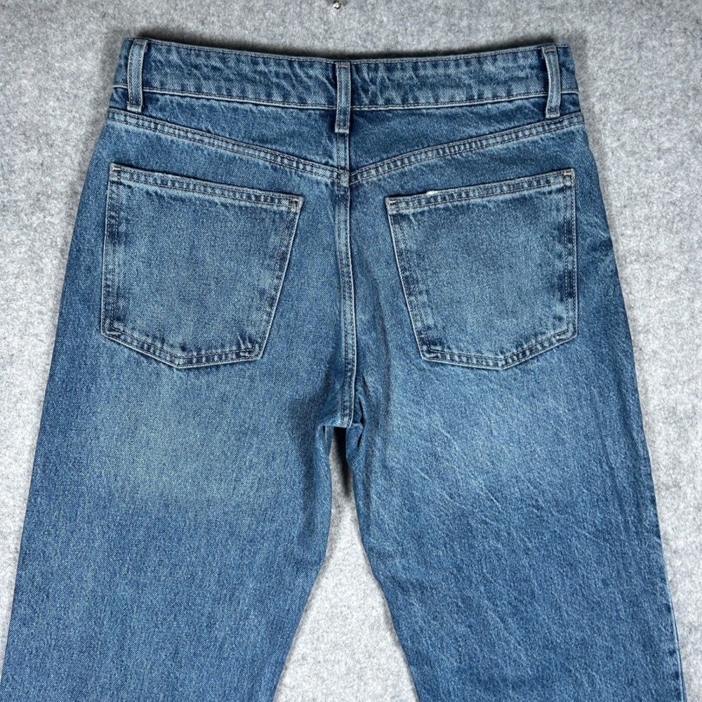 Zara Denim Jeans Women‎ Size 6 30x32 Blue Straight Leg Baggy High Rise Casual - Picture 10 of 16
